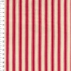 100% Cotton Canvas Ticking Stripe - 150cm Wide - Red JLC0118